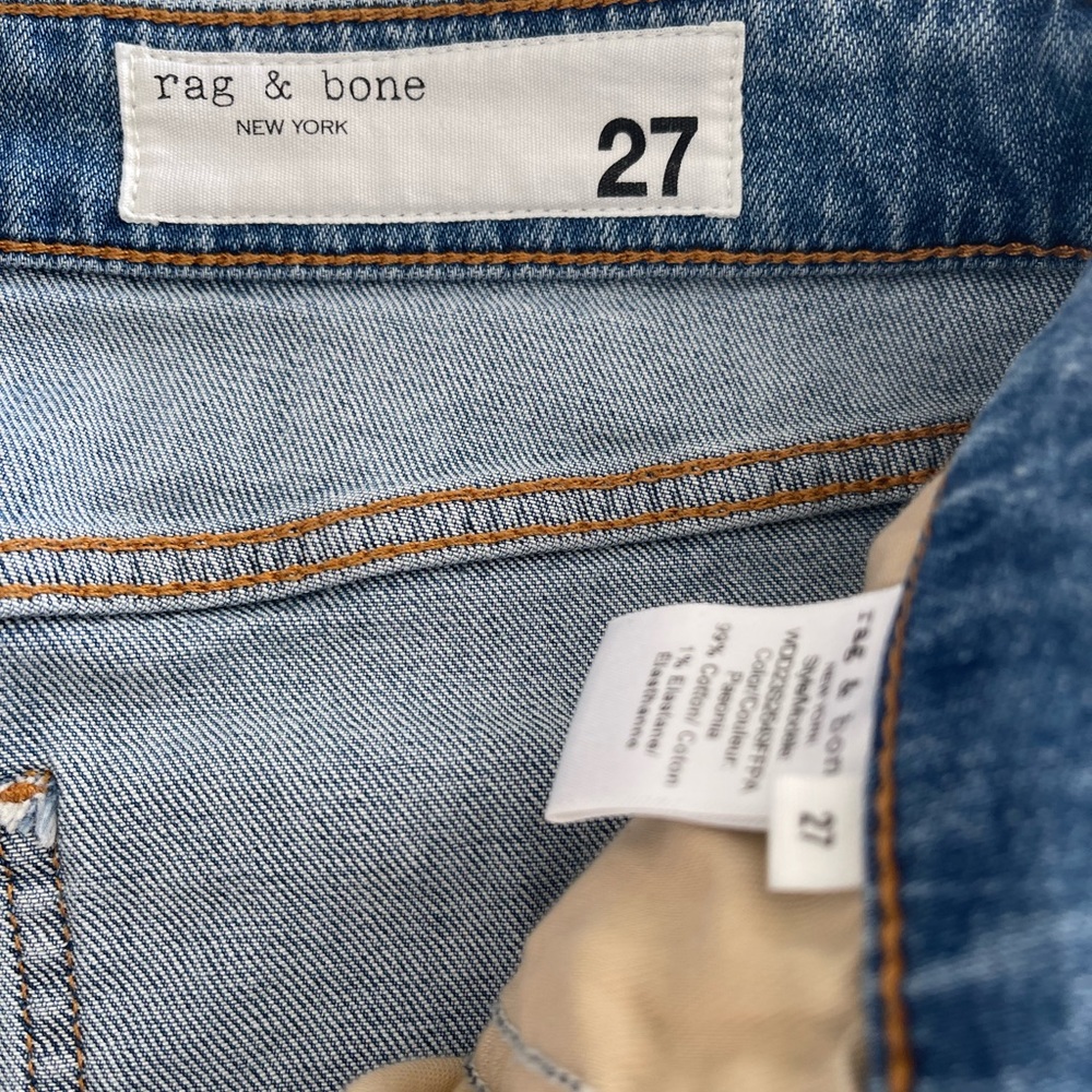rag & bone Light Blue Cropped Jeans - Picture 2 of 6